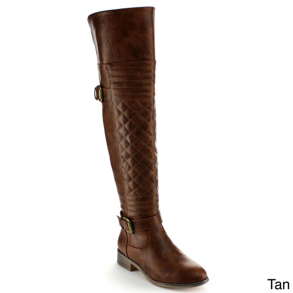 nature breeze over the knee women's sock boots in olive