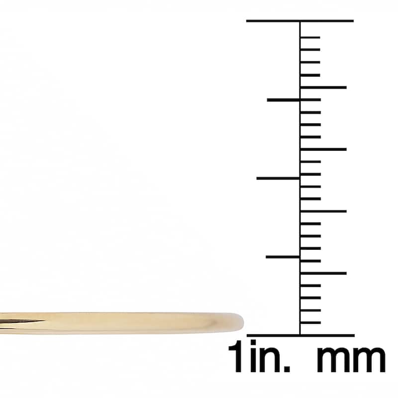 Fremada 10k Gold 2mm High Polish Slip-on Bangle