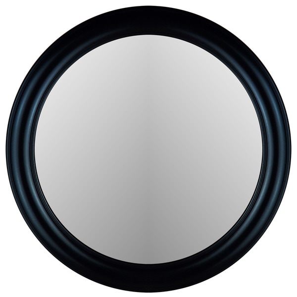 Shop True Glossy Black Frame Round Wall Mirror Free Shipping Today