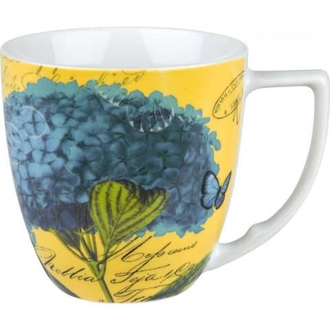 Waechtersbach Floral Impressions Blue Hydrangea Mugs (Set of 4)