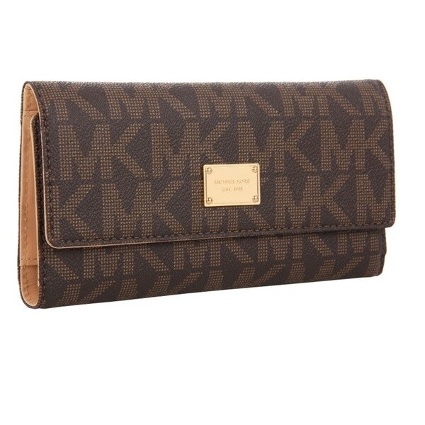 michael kors leather checkbook cover