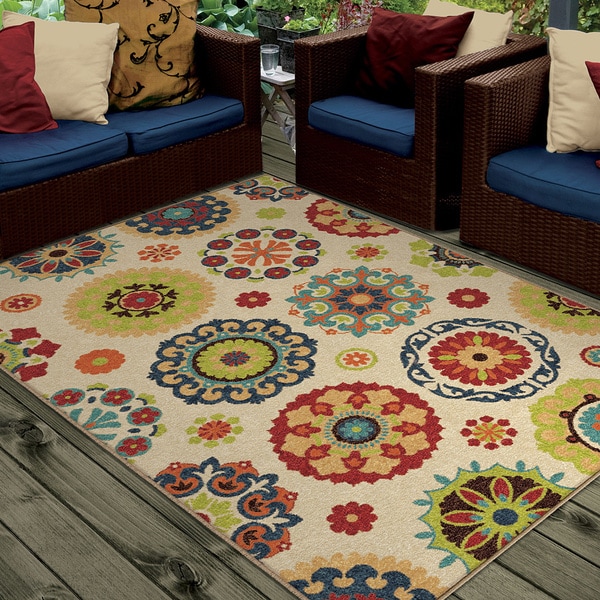 Indoor/ Outdoor Promise Salsalito Beige Rug (52 x 76)