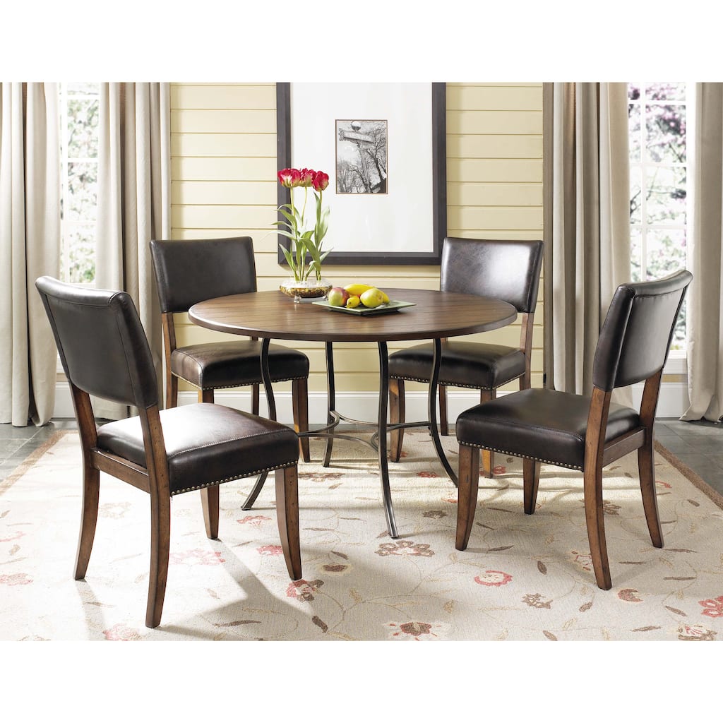 Cameron 5-piece Round Table and Parson Chairs Set