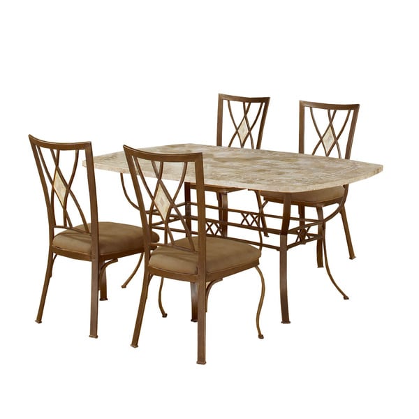 Brookside 5-piece Rectangle Dining Set with Diamond Back Chairs