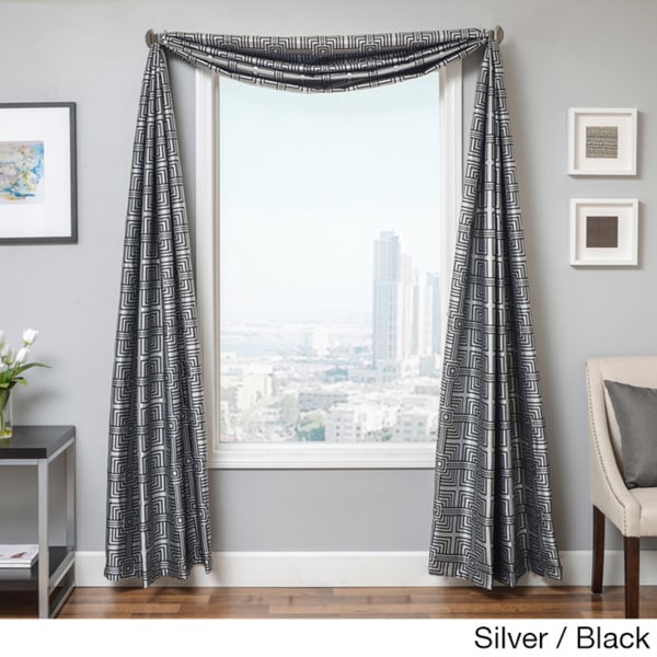 silver curtain scarf