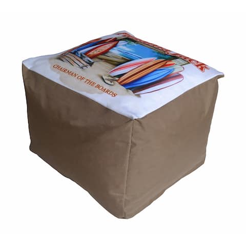Panama Jack 'Chairman of The Boards' Square Pouf Ottoman