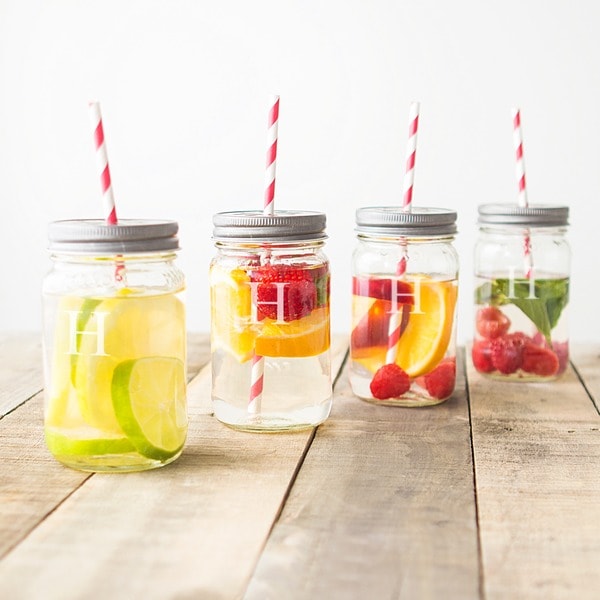Shop Personalized Mason Jars with Lids and Decorative Straws Free