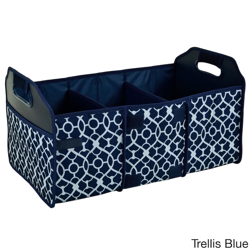 Collapsible Trunk Organizer - Trellis Blue