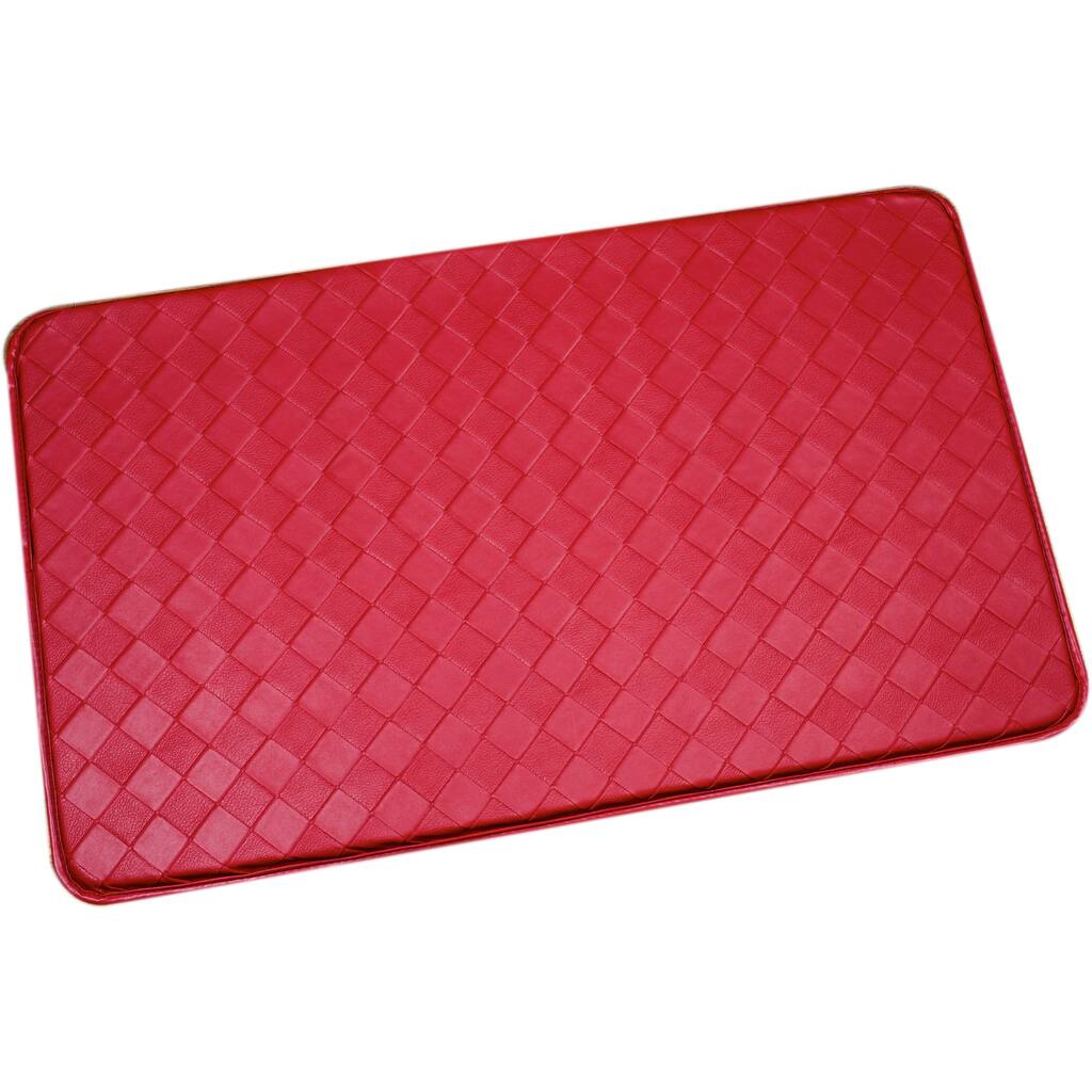 Diamond Anti Fatigue Kitchen Floor Mat (Red)