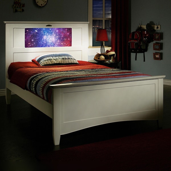 Shop LightHeaded Beds Canterbury Satin White Full Bed with Changeable