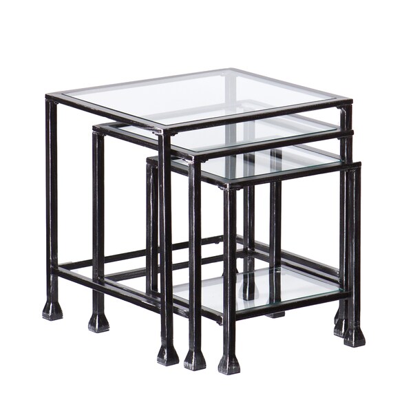 Shop Harper Blvd Metal and Glass Nesting Table 3pc Set Free Shipping