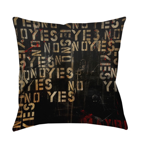 Shop Yes No Maybe Throw Pillow or Floor Pillow Free Shipping On