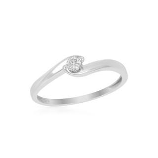 Shop 14k White Gold Diamond Solitaire Engagement Ring - Free Shipping ...