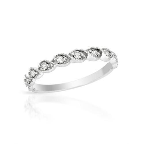Shop Channel Ring with Diamonds in 14K White Gold - Free Shipping Today ...
