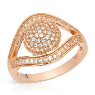 Ring with 0.74ct TW Cubic Zirconia in 14K/925 Gold plated Silver