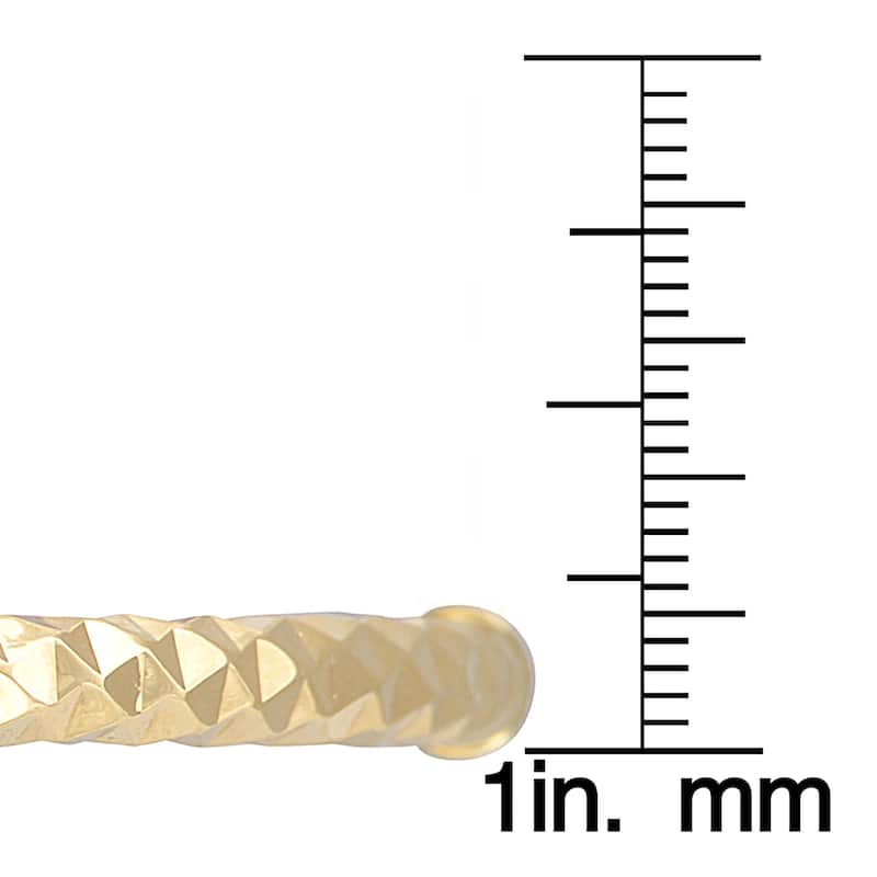 Fremada 10k Yellow Gold 5mm Diamond-cut Bangle