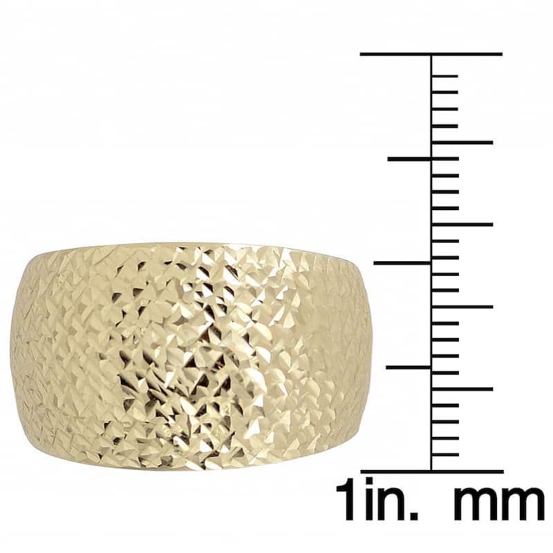 Fremada 10k Yellow Gold Diamond-cut Bold Ring