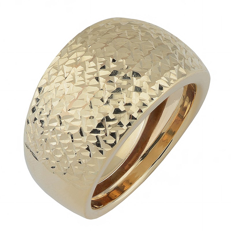 Fremada 10k Yellow Gold Diamond-cut Bold Ring - Size 5