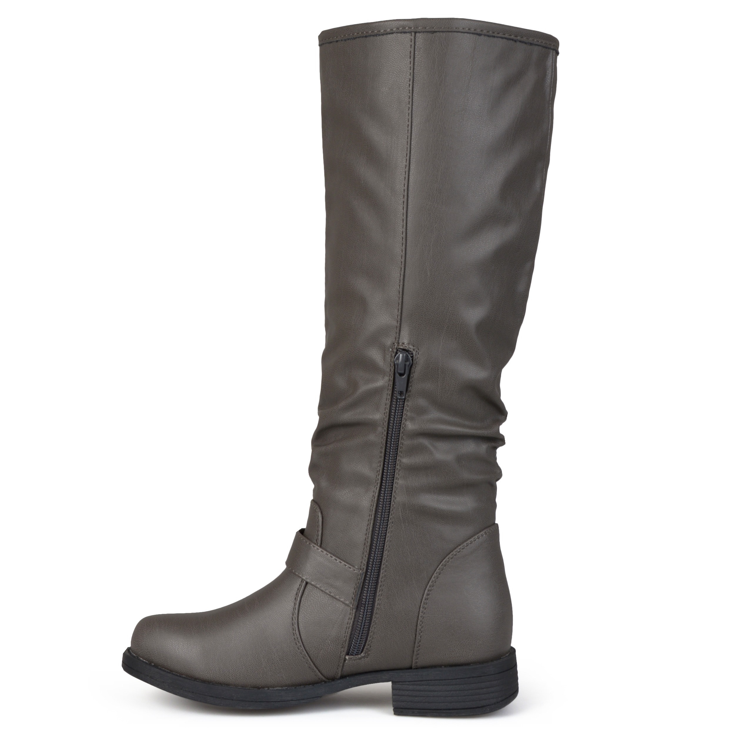 wide calf two tone riding boots