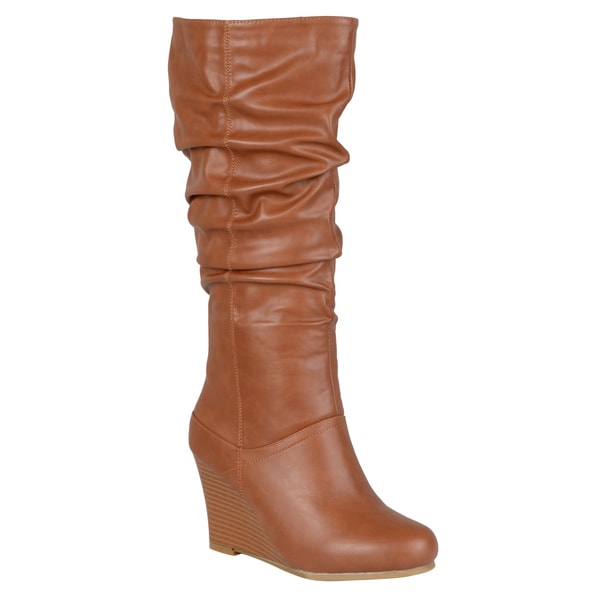 womens wedge knee high boots