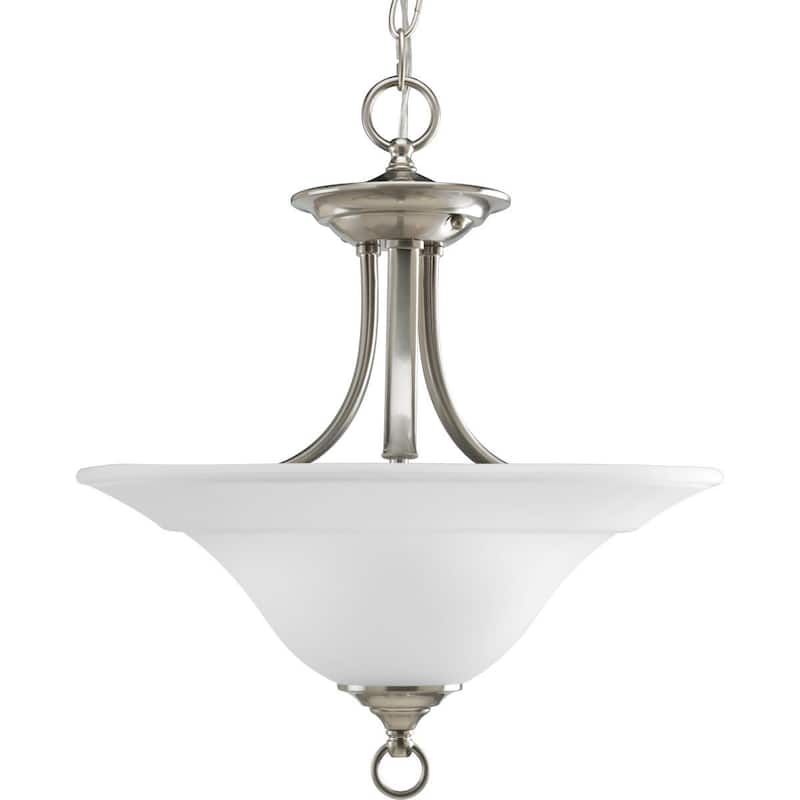 Progress Lighting Silvertone 2-light Semi-flush Mount Fixture