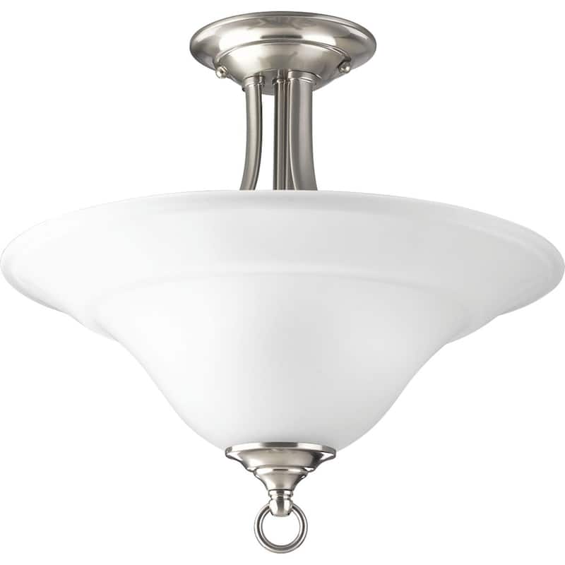 Progress Lighting Silvertone 2-light Semi-flush Mount Fixture