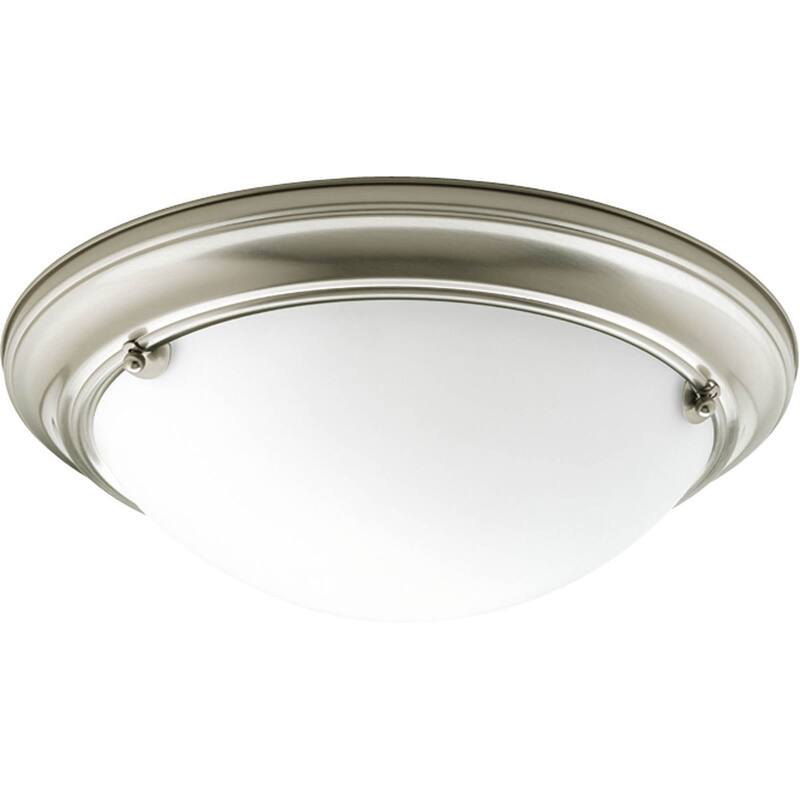 Progress Lighting Silvertone 2-light Semi-flush Mount Fixture
