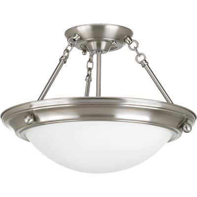 Progress Lighting Silvertone 2-light Semi-flush Mount Fixture - N/A