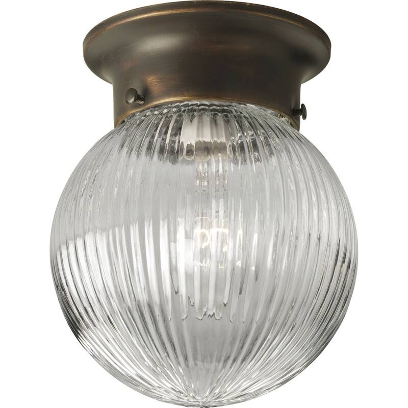 Progress Lighting Bronze 1-light Semi-flush Mount Fixture