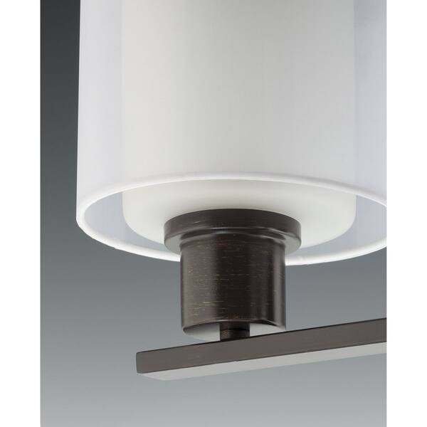 slide 2 of 4, Progress Lighting Bronze 3-light Semi-Flush Convertible 3-Lt. Semi-Flush Convertible