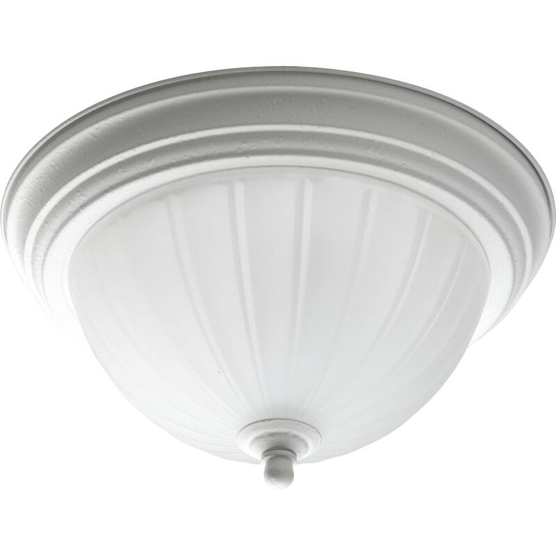 Progress Lighting White 1-light Semi-flush Mount Fixture