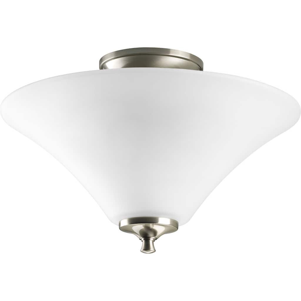 Progress Lighting Silvertone 2-light Semi-flush Mount Fixture