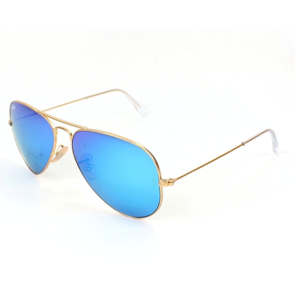 Ray Ban Aviator Rb 35 Unisex Gold Frame Blue Mirror Lens Sunglasses Overstock