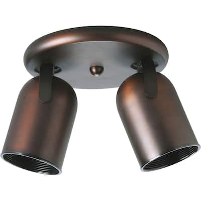 Two-Light Multi Directional Roundback Wall/Ceiling Fixture
