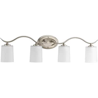Progress Lighting Silvertone Inspire Collection 4-light Brushed Nickel Bath Light - N/A