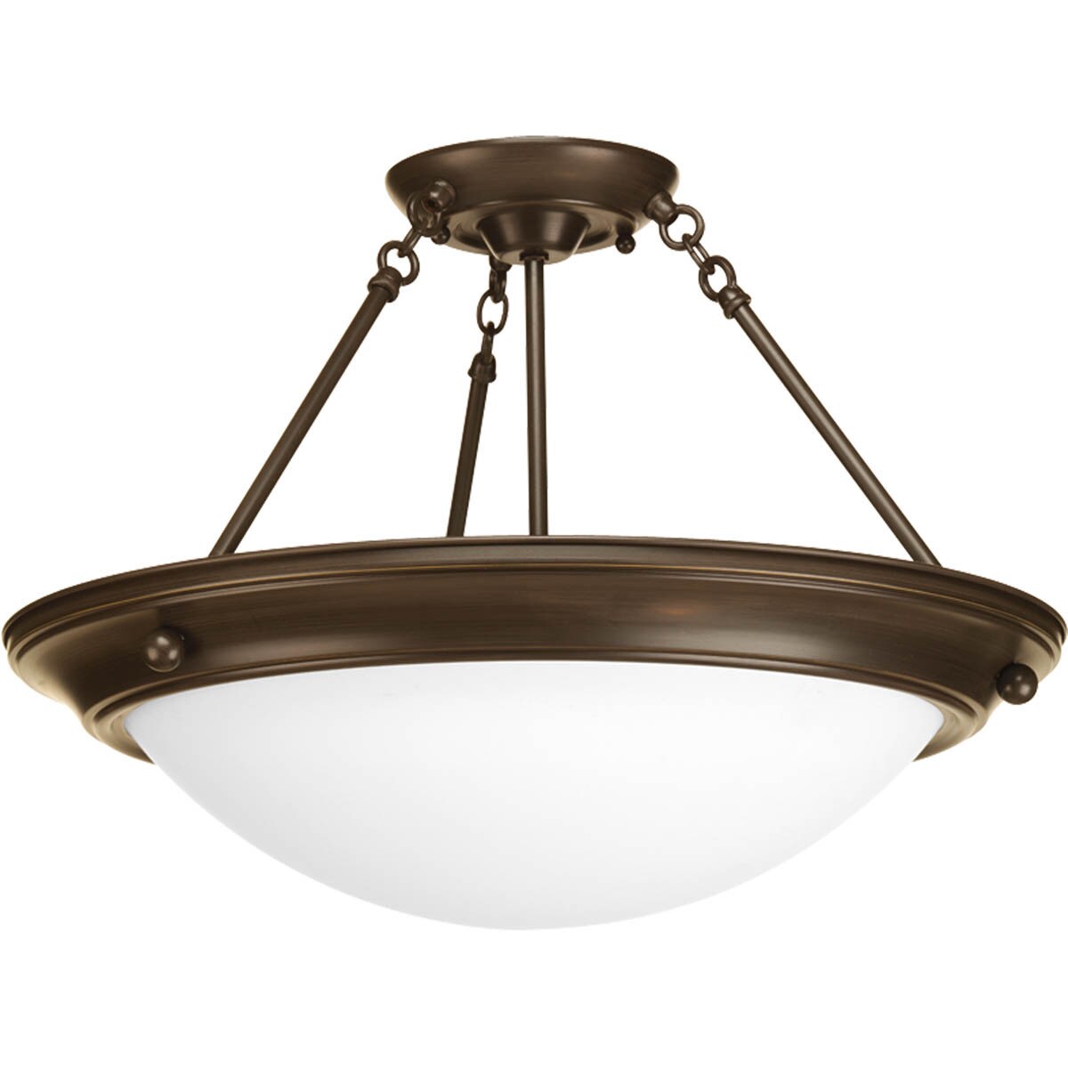 Progress Lighting Bronze 3 Light Semi Flush Mount Fixture N A Overstock 9349092