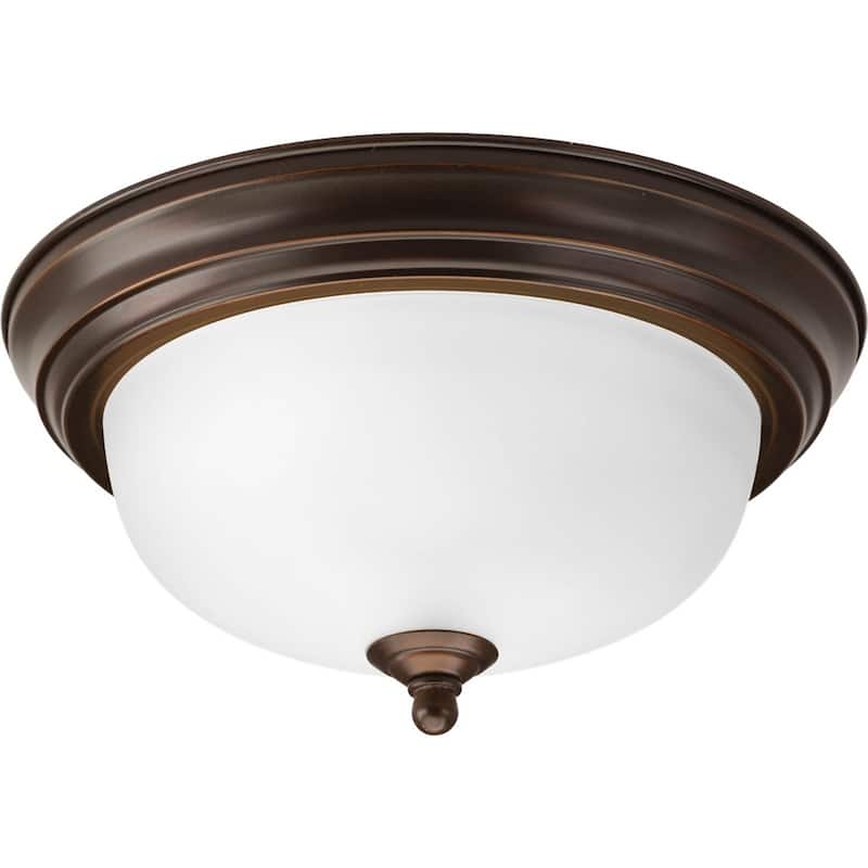 Progress Lighting Bronze 1-light Semi-flush Mount Fixture