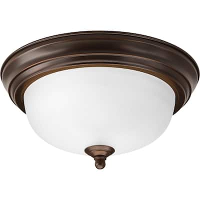 Progress Lighting Bronze 1-light Semi-flush Mount Fixture
