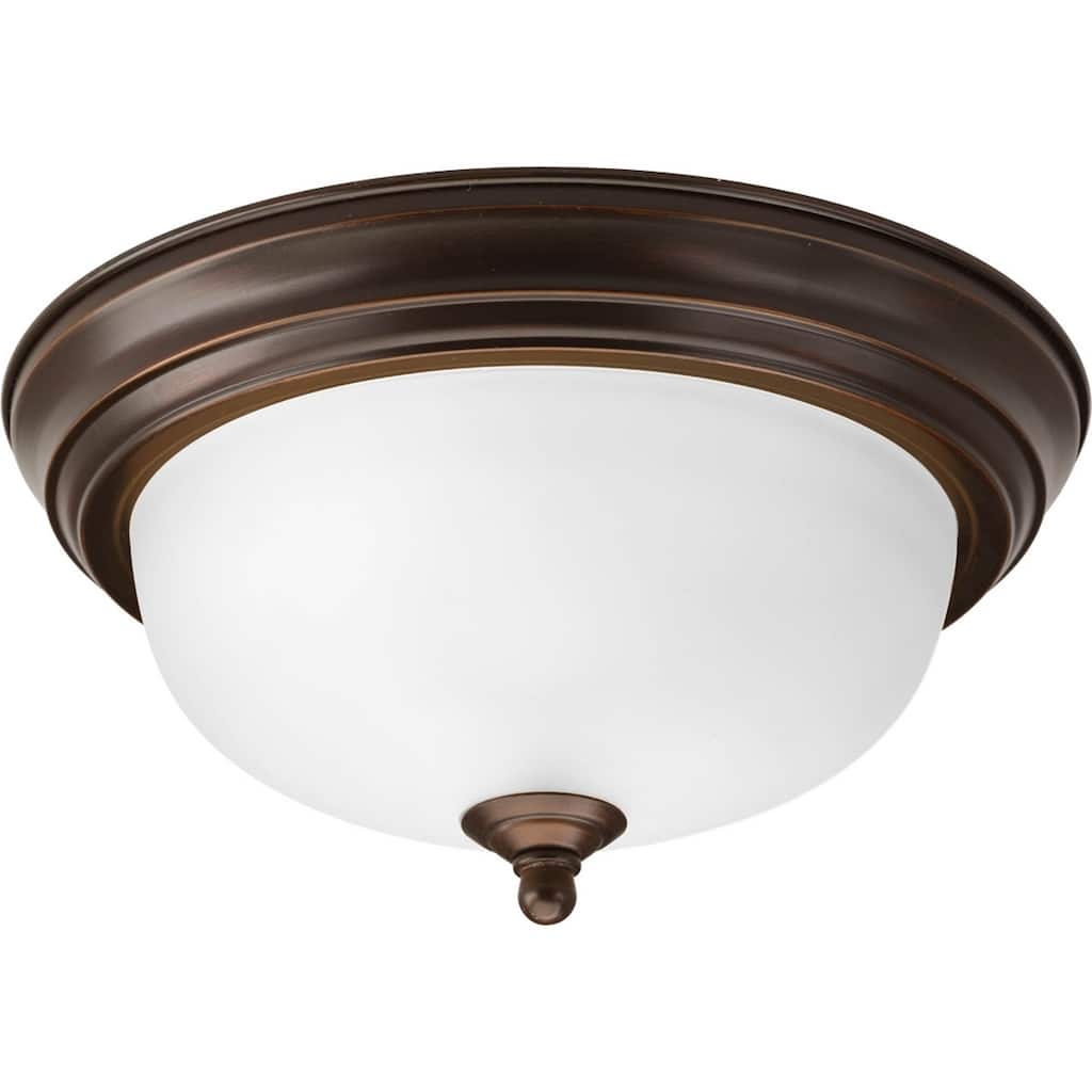 Progress Lighting Bronze 1-light Semi-flush Mount Fixture