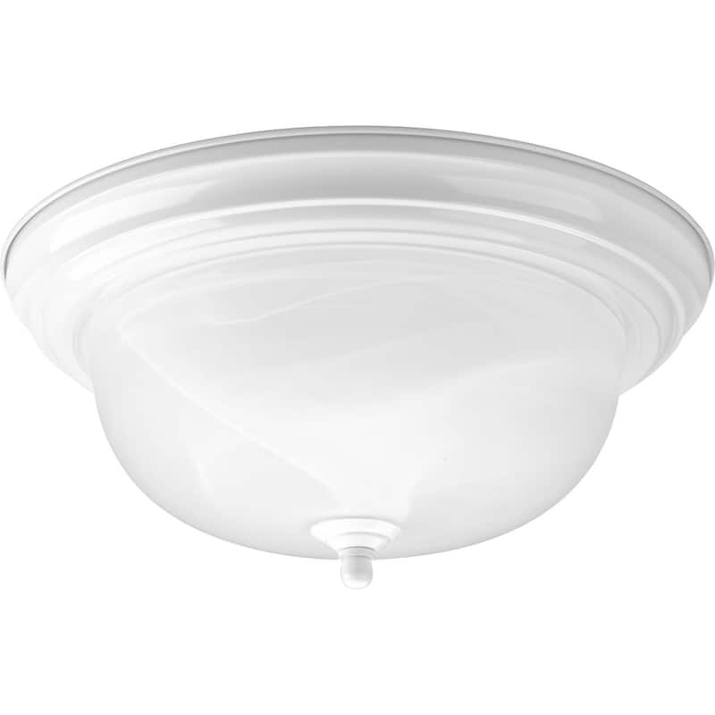 Progress Lighting White 2-light Semi-flush Mount Fixture