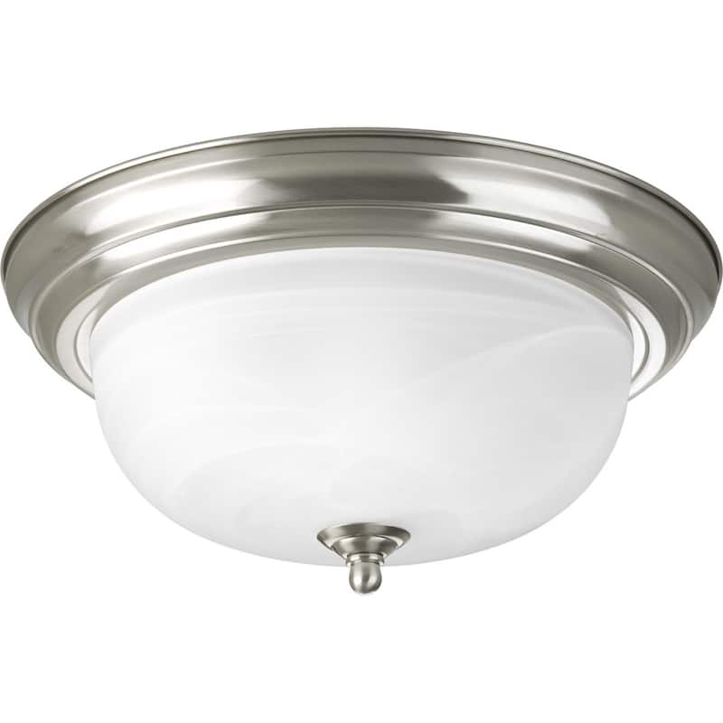 Progress Lighting Silvertone 2-light Semi-flush Mount Fixture
