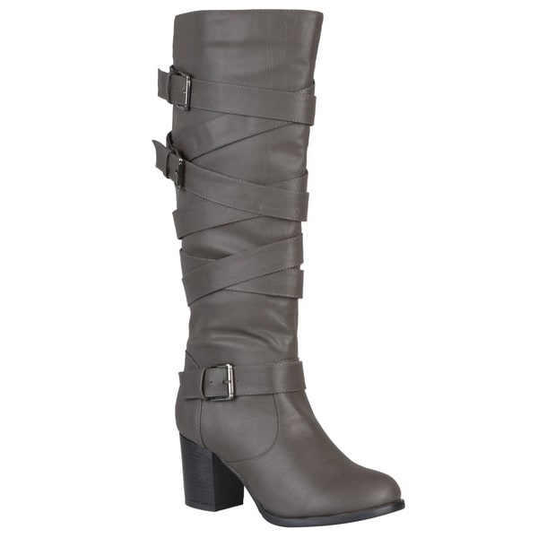 Shop Journee Collection Women's 'Kay' Regular and Wide-calf Buckles ...