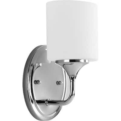 Progress Lighting Silvertone Lynzie Collection 1-light Chrome Bath Light