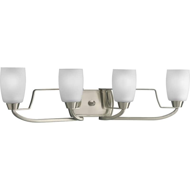 Progress Lighting Silvertone Wisten Collection 4-light Brushed Nickel Bath Light