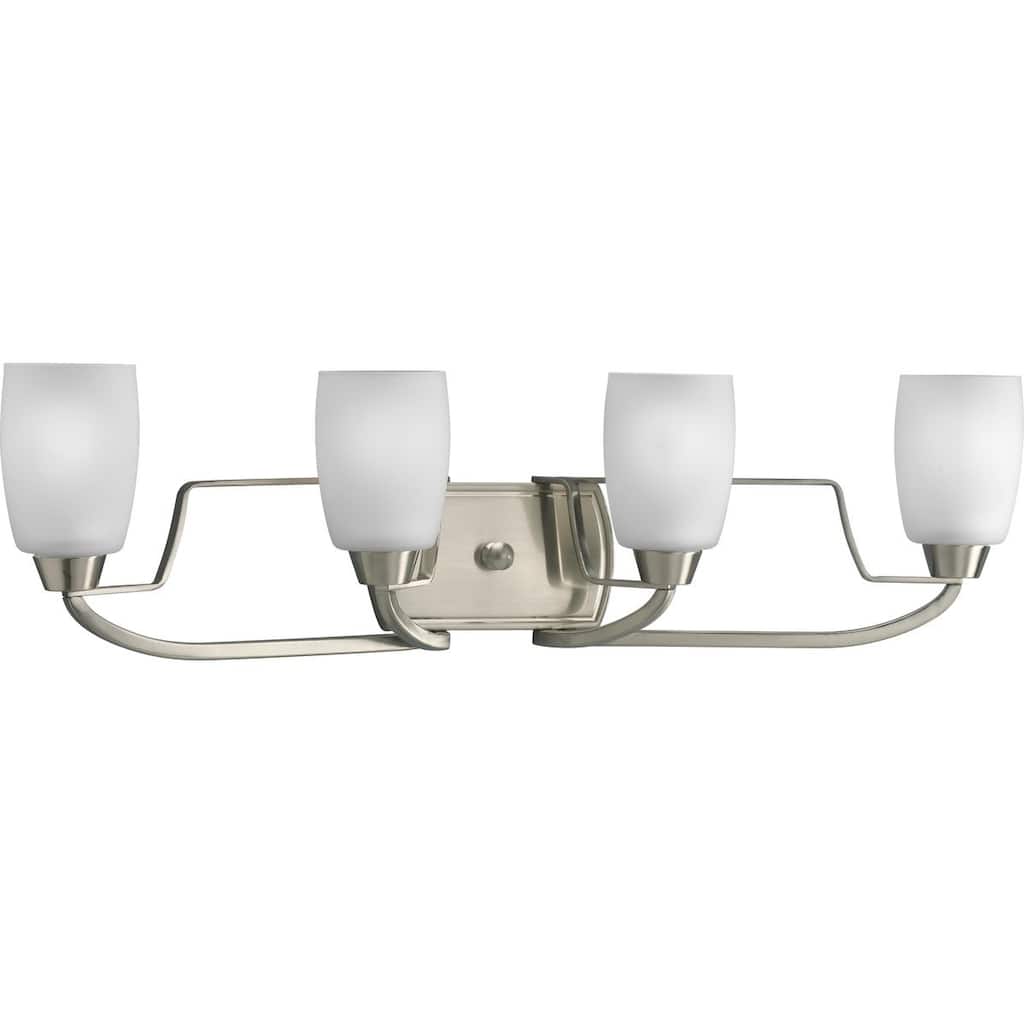 Progress Lighting Silvertone Wisten Collection 4-light Brushed Nickel Bath Light