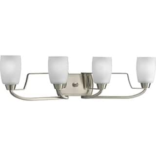 Progress Lighting Silvertone Wisten Collection 4-light Brushed Nickel Bath Light