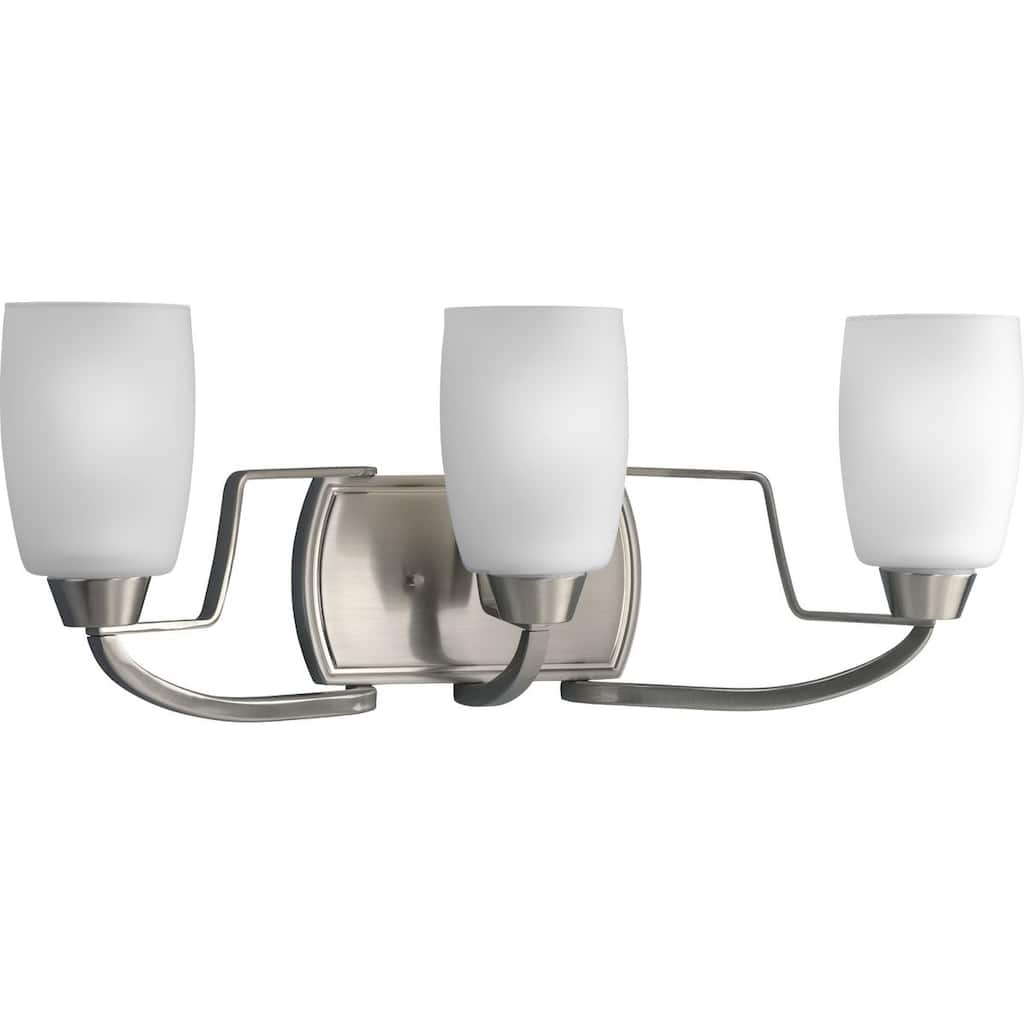 Progress Lighting Silvertone Wisten Collection 3-light Brushed Nickel Bath Light