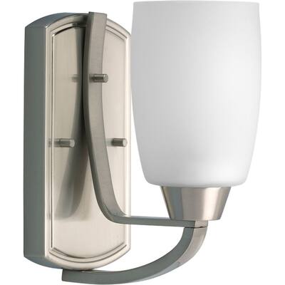 Progress Lighting Silvertone Wisten Collection 1-light Brushed Nickel Wall Bracket