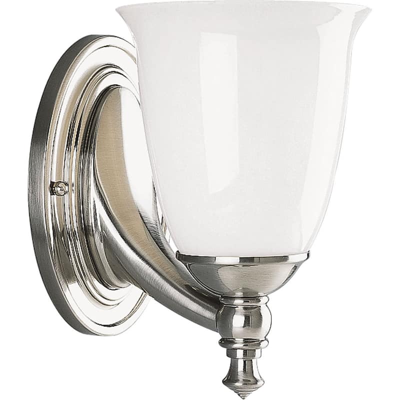 Progress Lighting Silvertone Victorian Collection 1-light Brushed Nickel Bath Light
