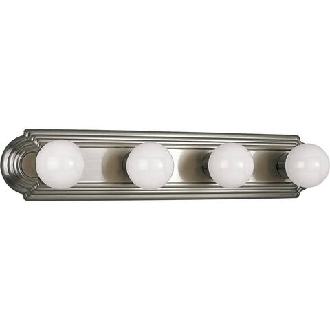 Progress Lighting Silvertone 4-light Brushed Nickel Bath Light- Wall Mount Only - N/A